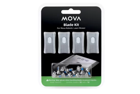 Originalūs MOVA pakaitiniai peiliukai su varžtais (12 vnt./4 kompl.)